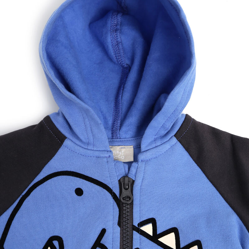 Boys Medium Light Blue Printed Cardigan image number 2